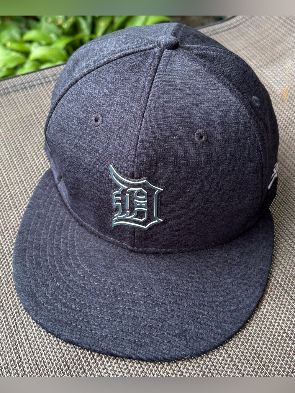 New Era 59Fifty Detroit Tigers MLB Heather Charcoal Grey Fitted Hat Size 7 EUC
